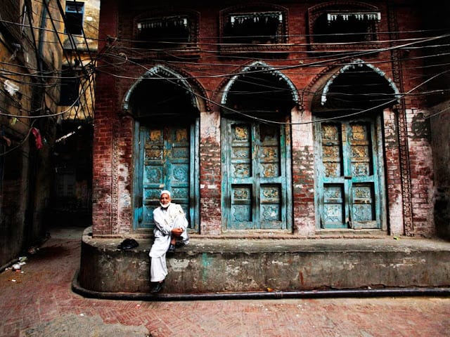 The Red, White, Blue, Brick and Stone of Peshawar City